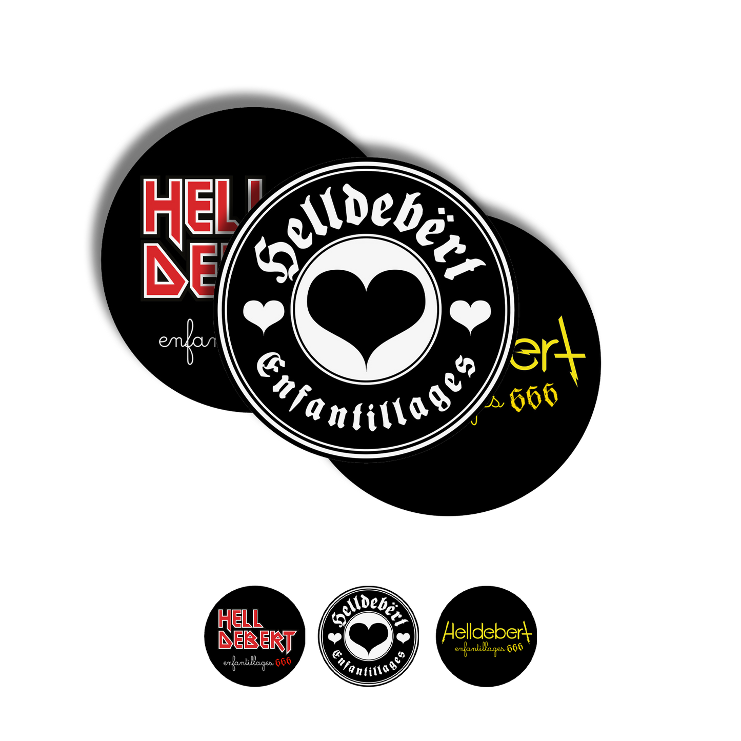 LOT DE 3 BADGES - HELLDEBERT