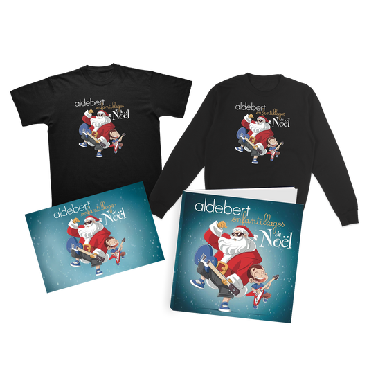 MEGAPACK CD LIVRE « Enfantillages de Noël » + T-SHIRT + CREWNECK NOIR + LETTRE PÈRE NOËL